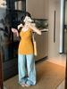 Korean Style Lace Knit Slim-Fit Vest Blouse for Women - Summer Casual Solid Color Pullover