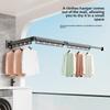Modern Aluminum Alloy Wallmounted Folding Clothes Drying Rack With Extendable Rod For Indoor And Balcony Use