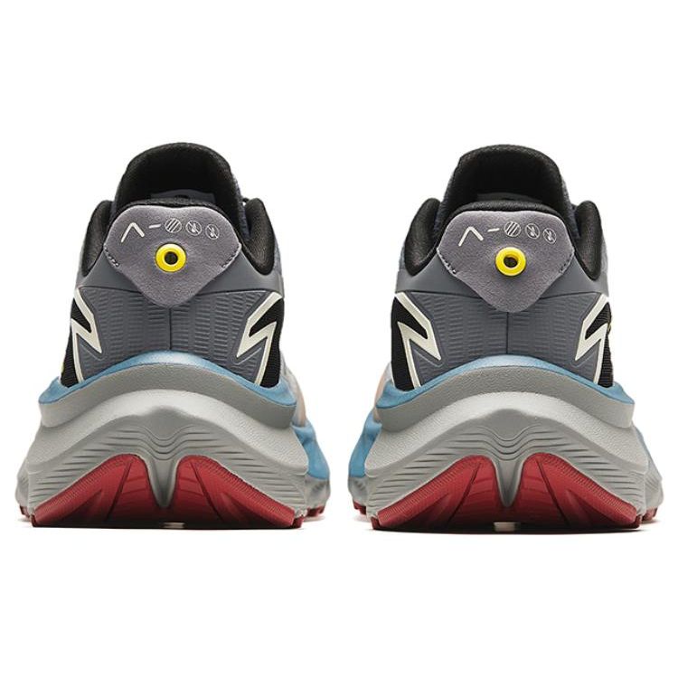 Anta Wild Discovery Men Low Top Mesh Breathable Cushion Trail Running Shoes Grey Brown Blue 912345588-3