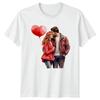 Romantic Couple Love Valentines Day Mens T-Shirt Womens Tee Graphic Unisex Top