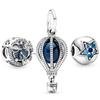 3pcs /Lot Blue Enamel Globe Charms Beads Star Pendant Fit Diy Brand Charm Bracelets Necklaces For Women Fashion Jewelry Making