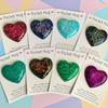Pocket Heart Glass Hug Love Heart Mini Pocket Hug Ornament with Greeting Card Cute Gift