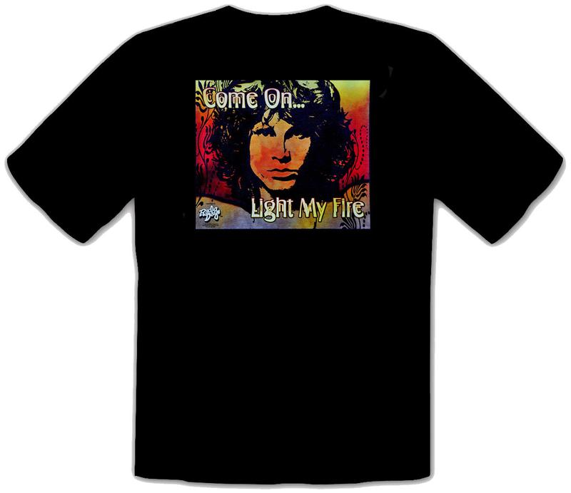 Jim Morrison Doors Radio Days Black Unisex T-Shirt XL