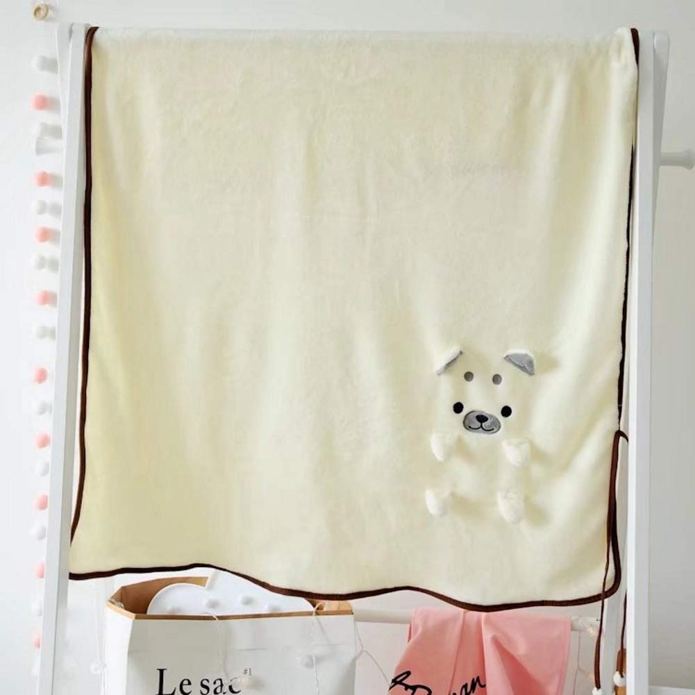 APOSITV Compact Plush Throw Cute and Warm Blanket, Large, Wrapped, 150100cm, (White)