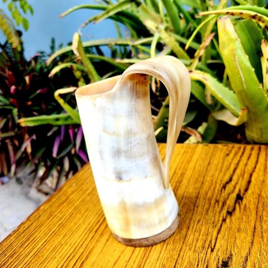 Viking Horn Mug Warrior Hand Engraved Authentic Beer Horn Mug Best Gift For Loves Once