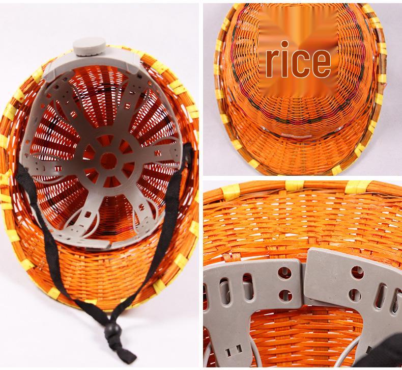 Wanmulin Summer Breathable Bamboo Safety Helmet for Construction and Labor Protection