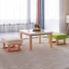 Lychee Life Haushalt Faltbarer Massivholz Niedriger Hocker Wohnzimmer Sofa Hocker Bank Fußhocker Balkon Tatami Hocker Tür Schuhhocker