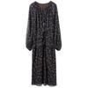 French Floral Chiffon A-Line Dress