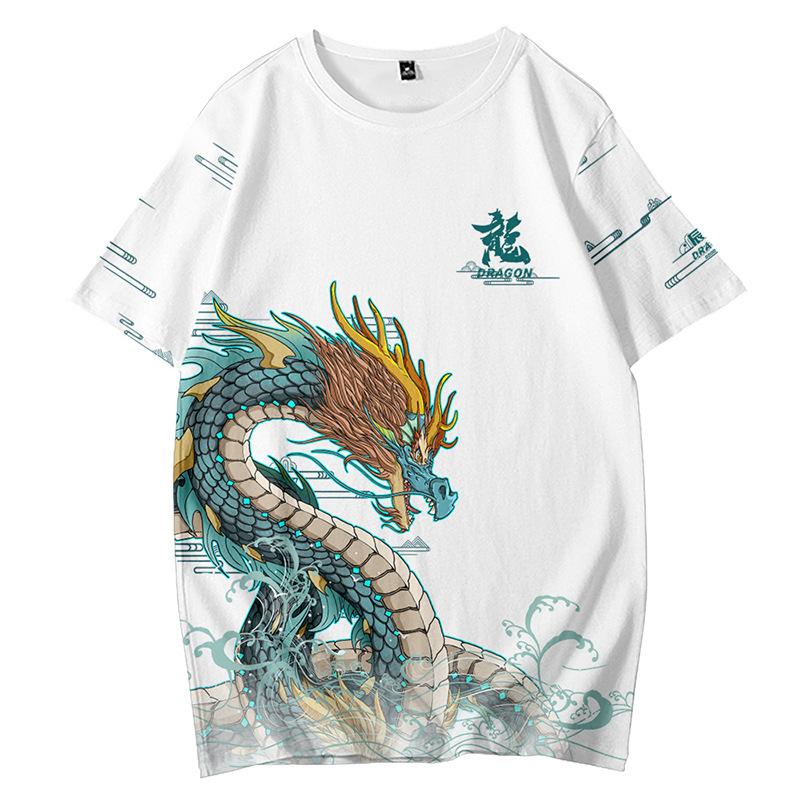 Men's T-Shirt Fashion  Animal Dragon Pattern Clothing Printed Outdoor Daily Short Sleeve