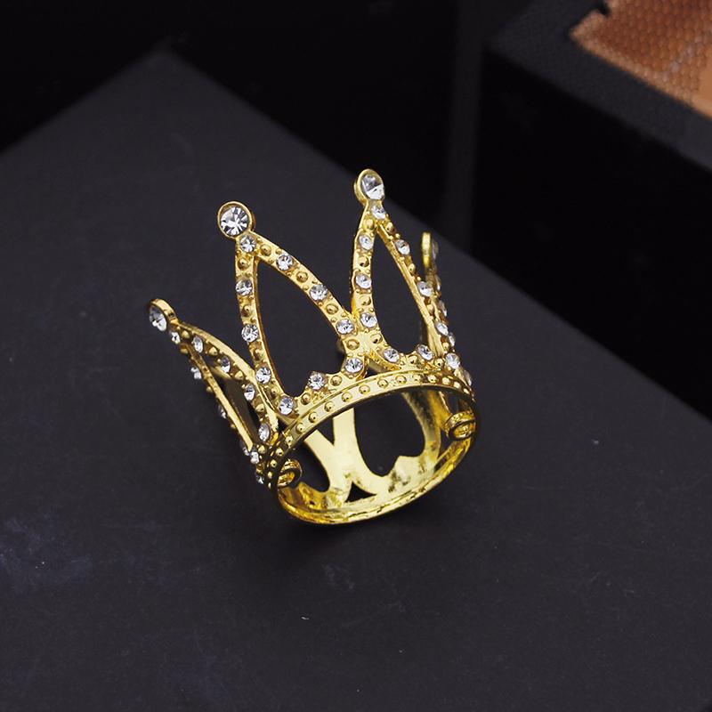 Rhinestone Pearls Metal Crown for Boys Girls Baby Birthday Prom Mini Tiaras Hair Jewelry Cake Crowns Ornaments Party Accessories