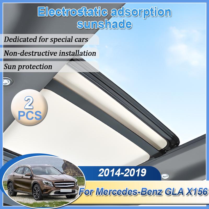 Sunroof Sunshades For Mercedes-Benz GLA X156 2014- Roof Electrostatic Sunshade Adsorption Shade Skylight Shading Accessories