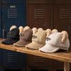 Cartoon Bear Baseball Hat Suede Beret Hat Kawaii Octagonal Cap