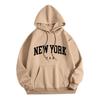 New York Letter Printrd Streetwear Sweatshirt For Men Fashion Oversized Clothing Personality Soft Letter Print Casual Hoodies