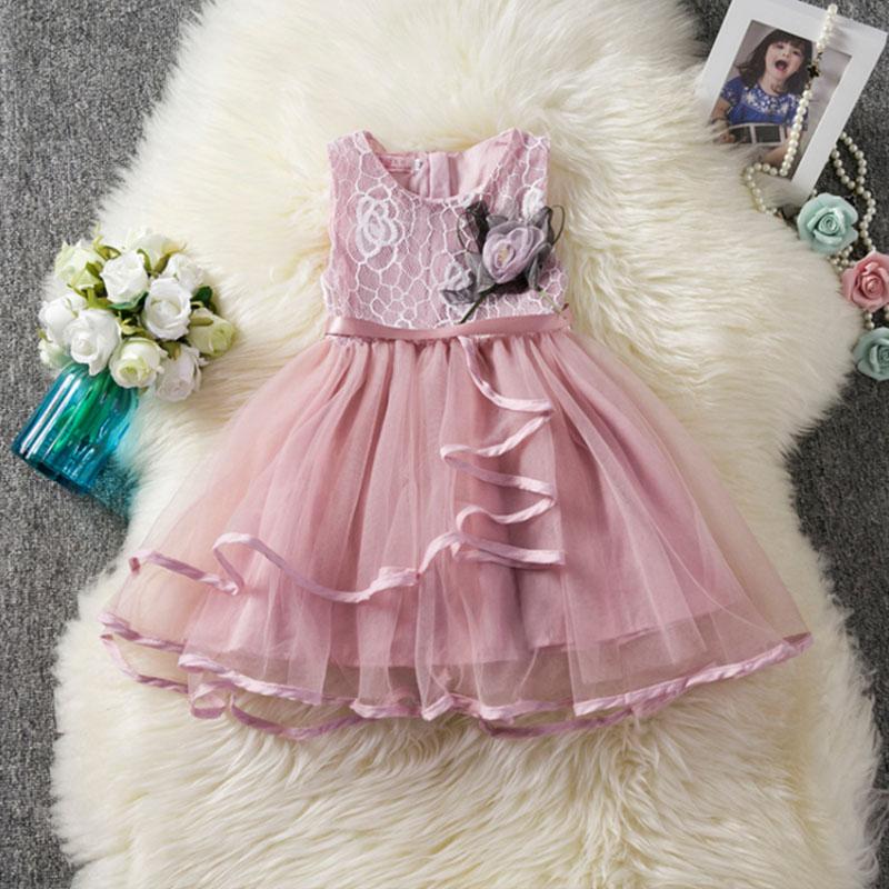 Baby Girl Summer Dress Children Fashion Wedding Clothes Flower Birthday Party Princess Evening Dresses Kids