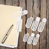 Creative Acrylic Paper Clips, Set Of 100 Multifunctional Book Sealing Clip Office School Document Craft Accessories