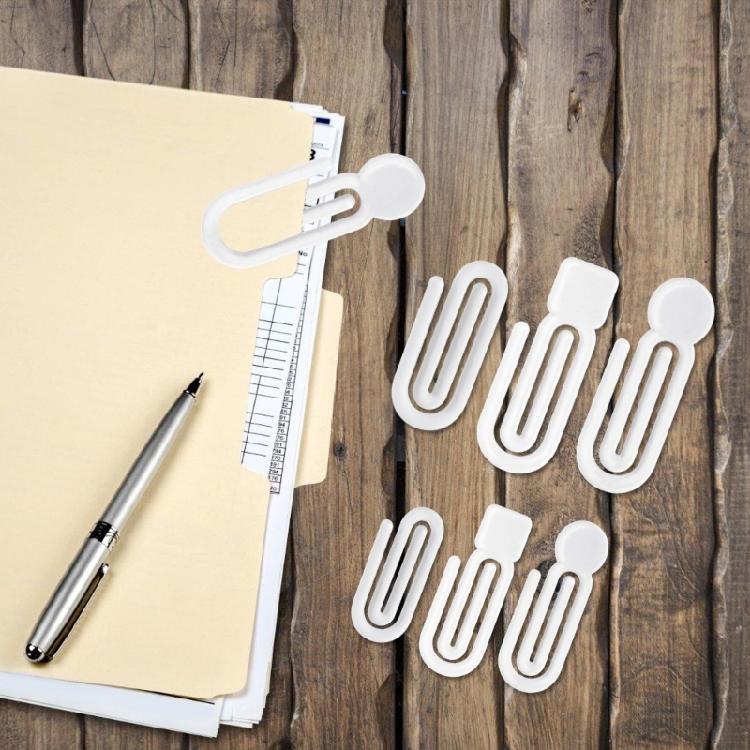 Creative Acrylic Paper Clips, Set Of 100 Multifunctional Book Sealing Clip Office School Document Craft Accessories