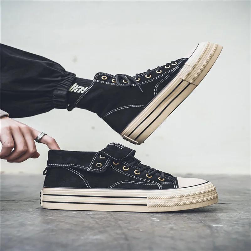 Fashion Classic Fashion Skateboarding Shoes for Men Women Comfy Suede Leather High Top Sneakers Men Height-increasing Platform Sneakers