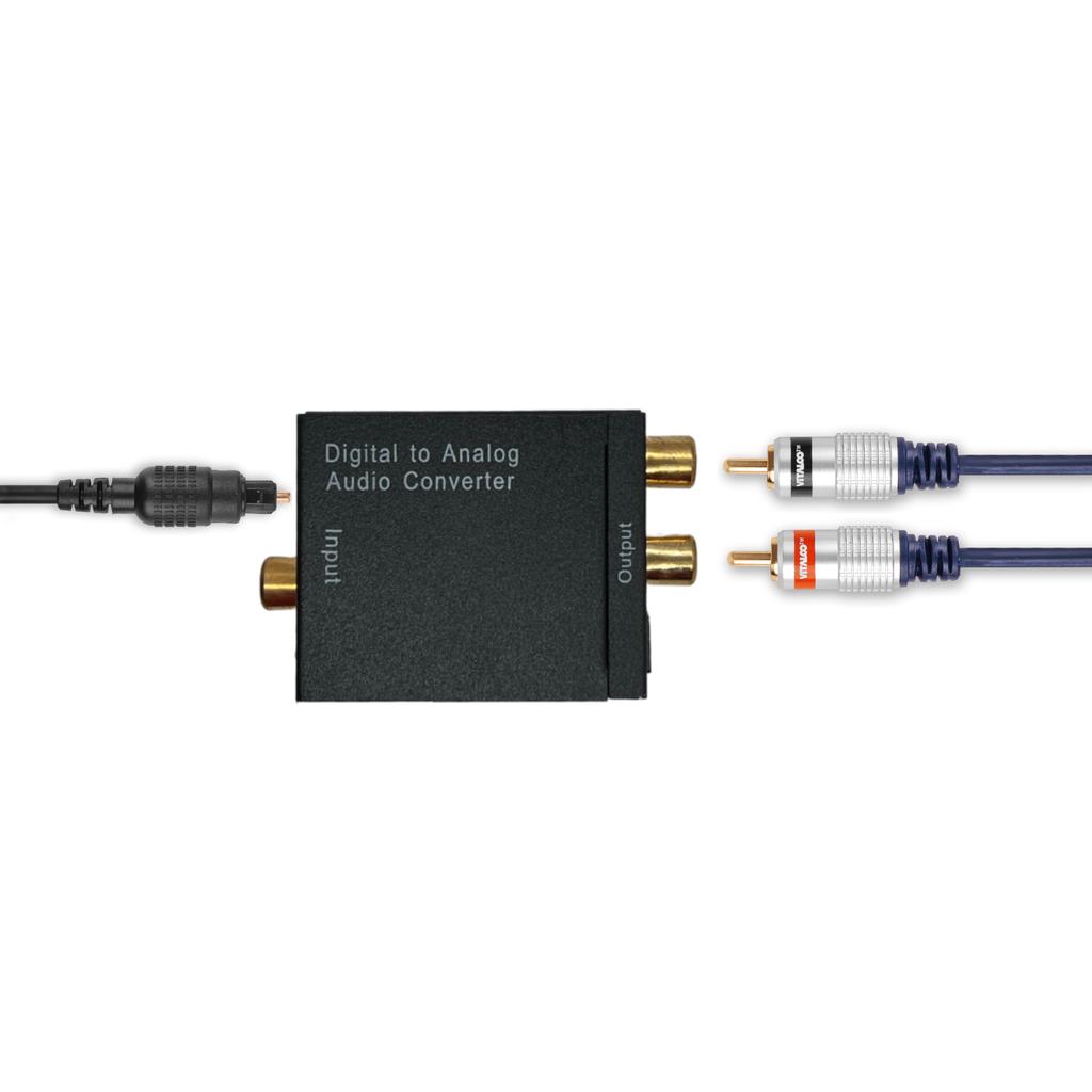 Konwerter Audio Dac Coaxial, Toslink - 2x Rca Converter Digital To Analog
