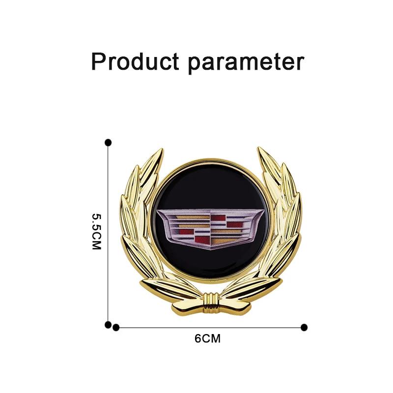 3D kovová boční emblémová nálepka na blatník auta, znak na okno, zadní kufr pro Cadillac ATS BLS CT5 CTS STS XT6 XTS Escalade Deville DTS