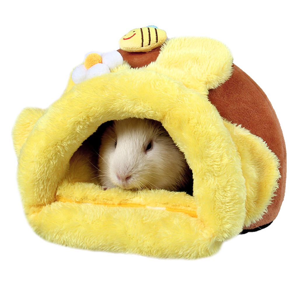 Small Pet Honeypot Shape Diamond Velvet Cotton Nest Winter Warm for Dutch Pig HamsterL