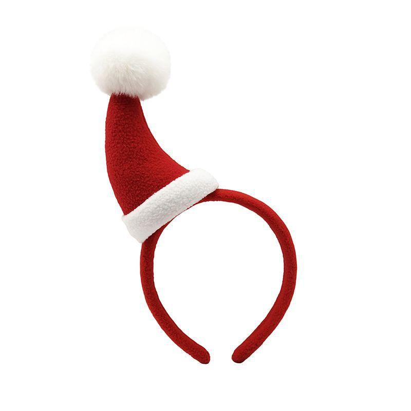 Cute Korean Style Antler Headband Internet Celebrity Hair Accessory with Plush Hair Hoop and Face Mask for Christmas Headwear