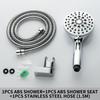 Shower Head Handheld Shower High Pressure Adjustable Spray Handheld Shower Heads Chrome Plated Wall Mounted Shower Set 6 Jets