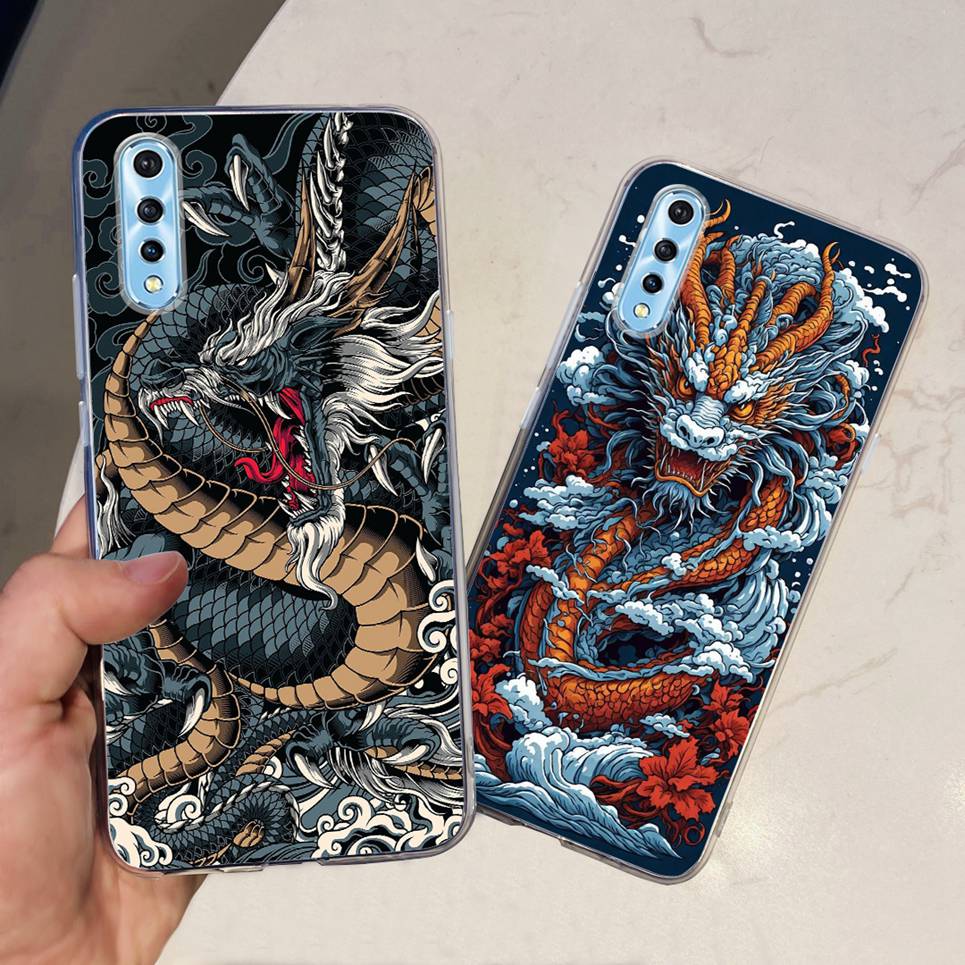 For Vivo 1907 Vivo Y7s Y17s Case Back Cover Cartoon Cool Style Animals Girly Flower Fashion Soft TPU Silicone Bumper VivoY17s