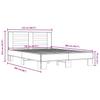 Bed Frame Gray Sonoma 120x200 cm Particleboard and Metal