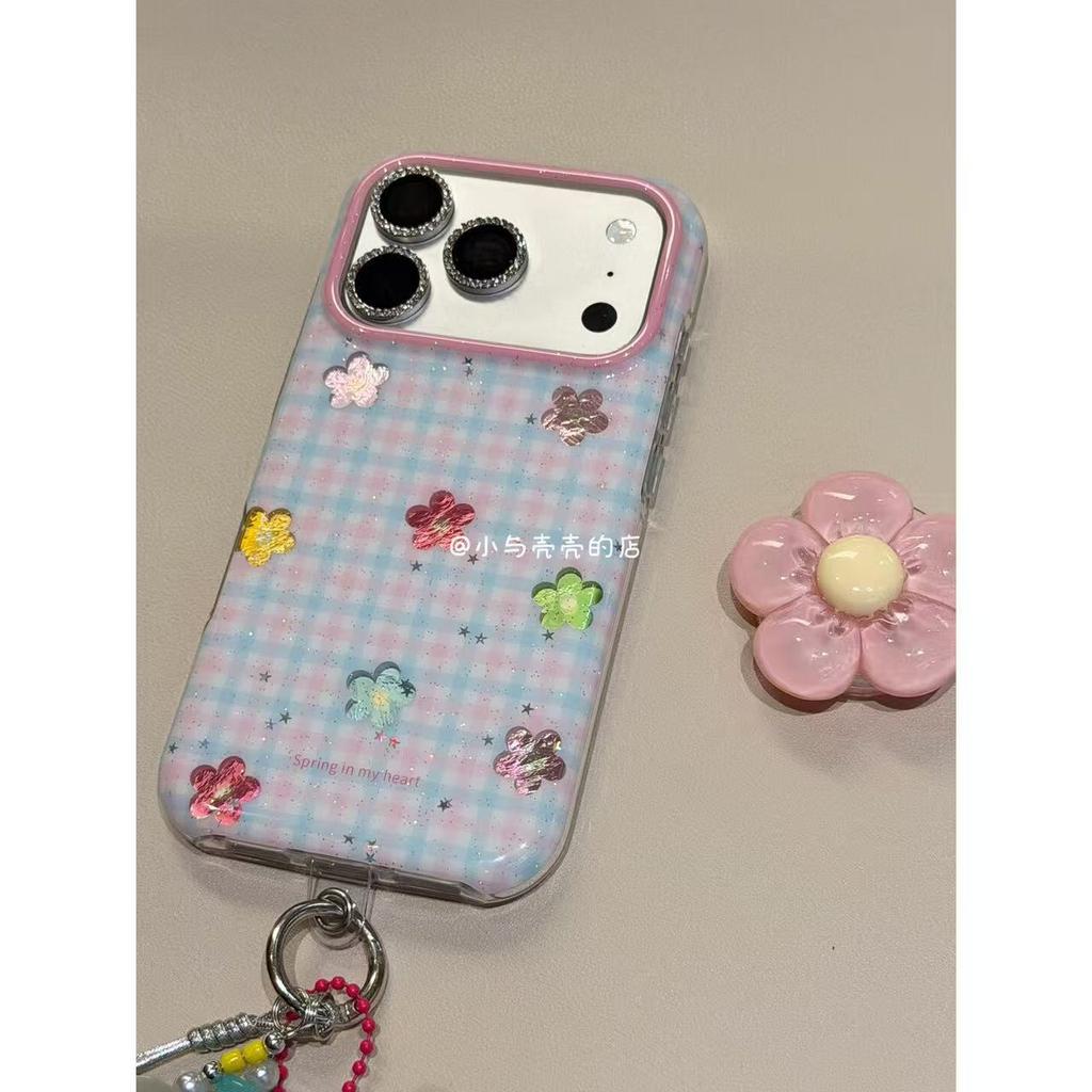 Ins Wind Girl Style Pattern Flower Suitable for Apple 17promax Mobile Phone Case 16/15 Anti-drop Case Protective Case