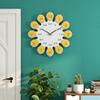 Modern Sunflower Wooden Wall Clock Silent, Battery Powered, Perfect for Living Room Youngsters' Room Decor
