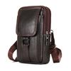 SEKIDAR Smartphone Belt Shoulder Genuine Travel Commuter Card Crossbody Small Item Gadget Shoulder Strap Fits Smartphones Under 7 Inches Men's Pouch,