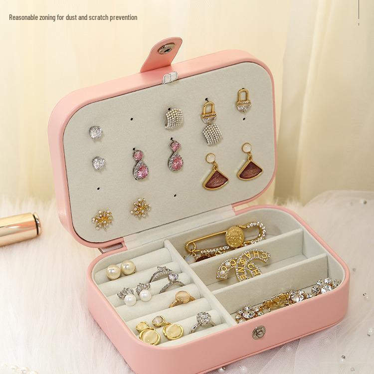 Exquisite Portable Jewelry Storage Box for Earrings, Rings & Necklaces