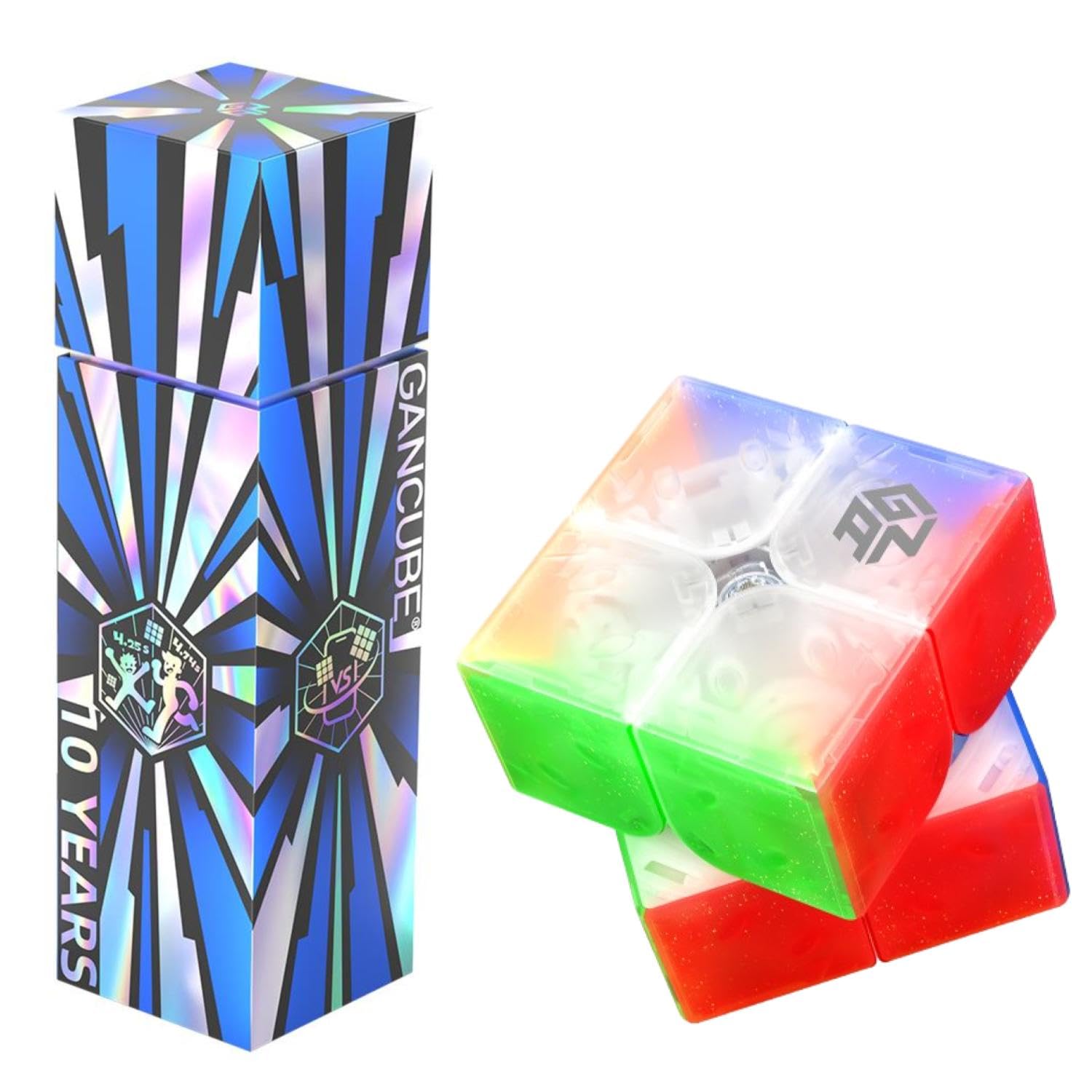 

GAN 251M Leap UV 10th Anniversary Model [Includes PouchAuthentic] 2x2x2 Cube with Magnetic Core, UV Coating, 3D Puzzle