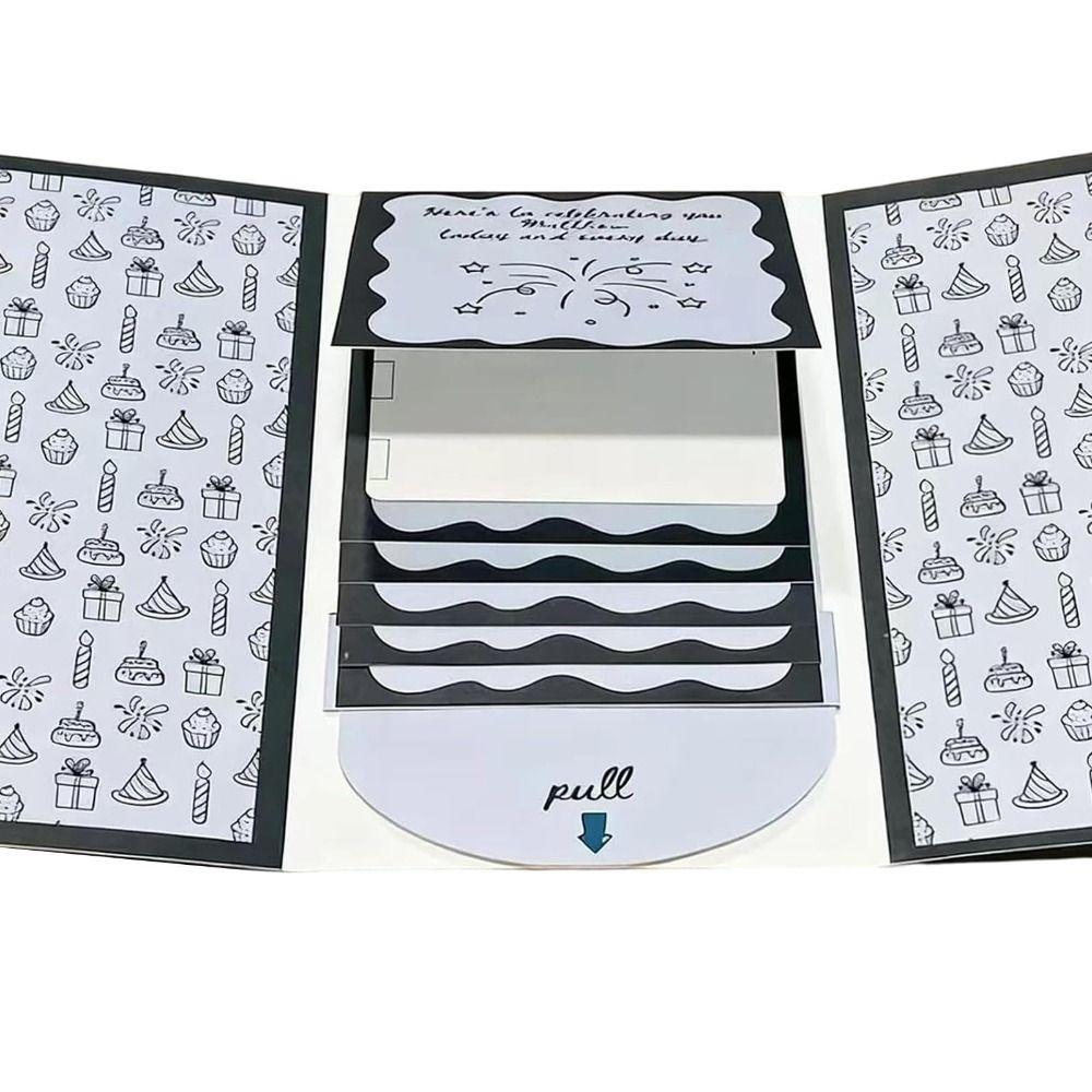 Waterfall Surprise Cards with Envelope Handmade Merry Xmas Gift Card Book