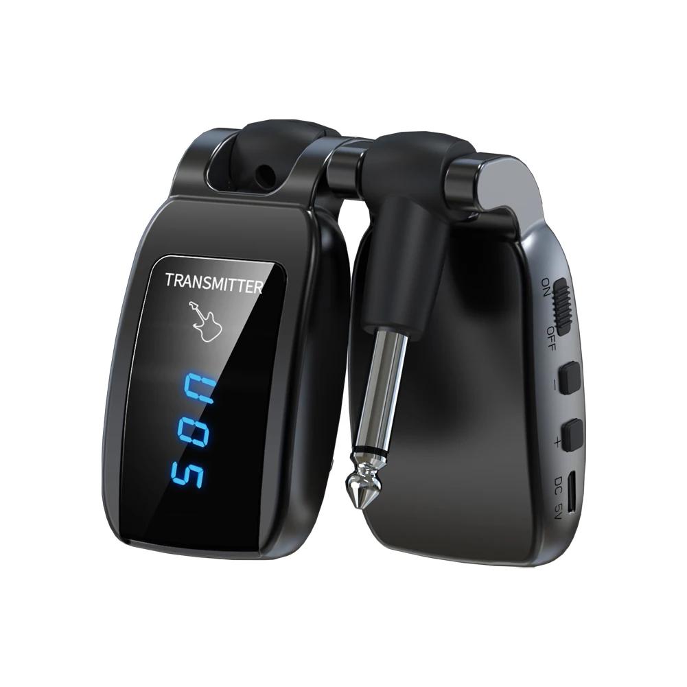 Wireless Guitar System Built-In Rechargeable 4 Channels Guitar Transmitter Receiver For Electric Guitar Bass Parts Guitar Pickup