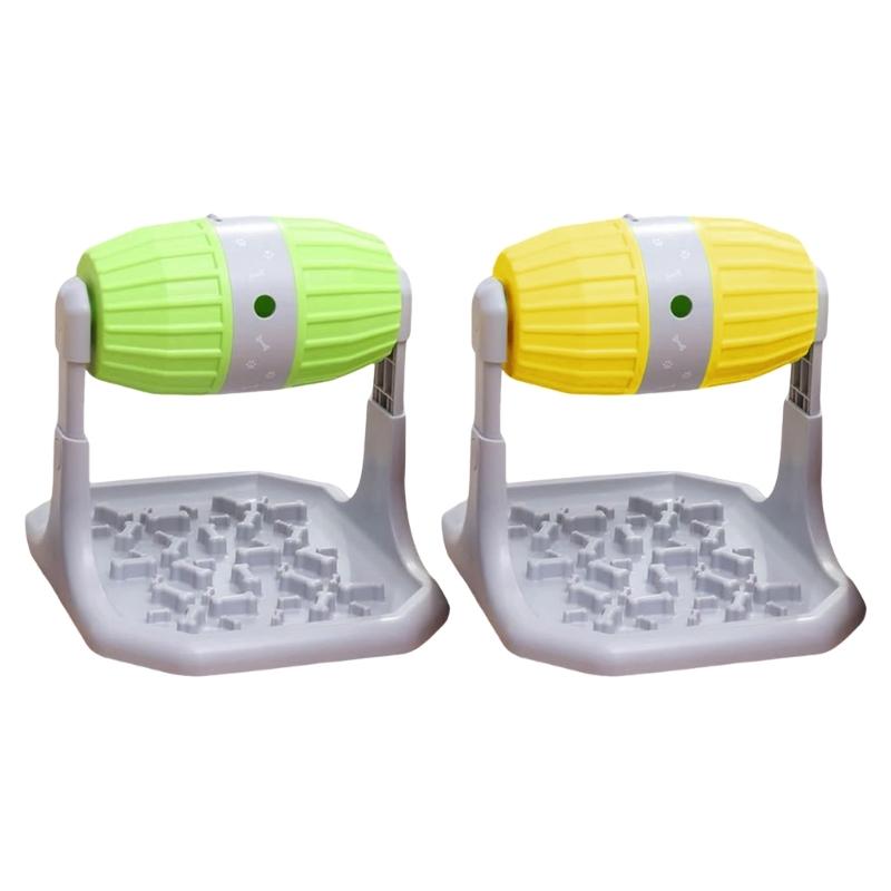 Rolling Treat Dispenser Dog Toy With Food Opening NonSlip Base Interactive Feeding Game For Canine Enrichment