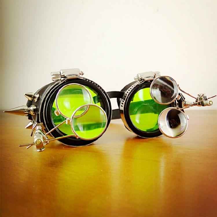 Gotické Brýle Steampunkové Brýle s Nýty Halloweenské Brýle Steampunkové Brýle Dekorativní Brýle pro Tematické Večírky