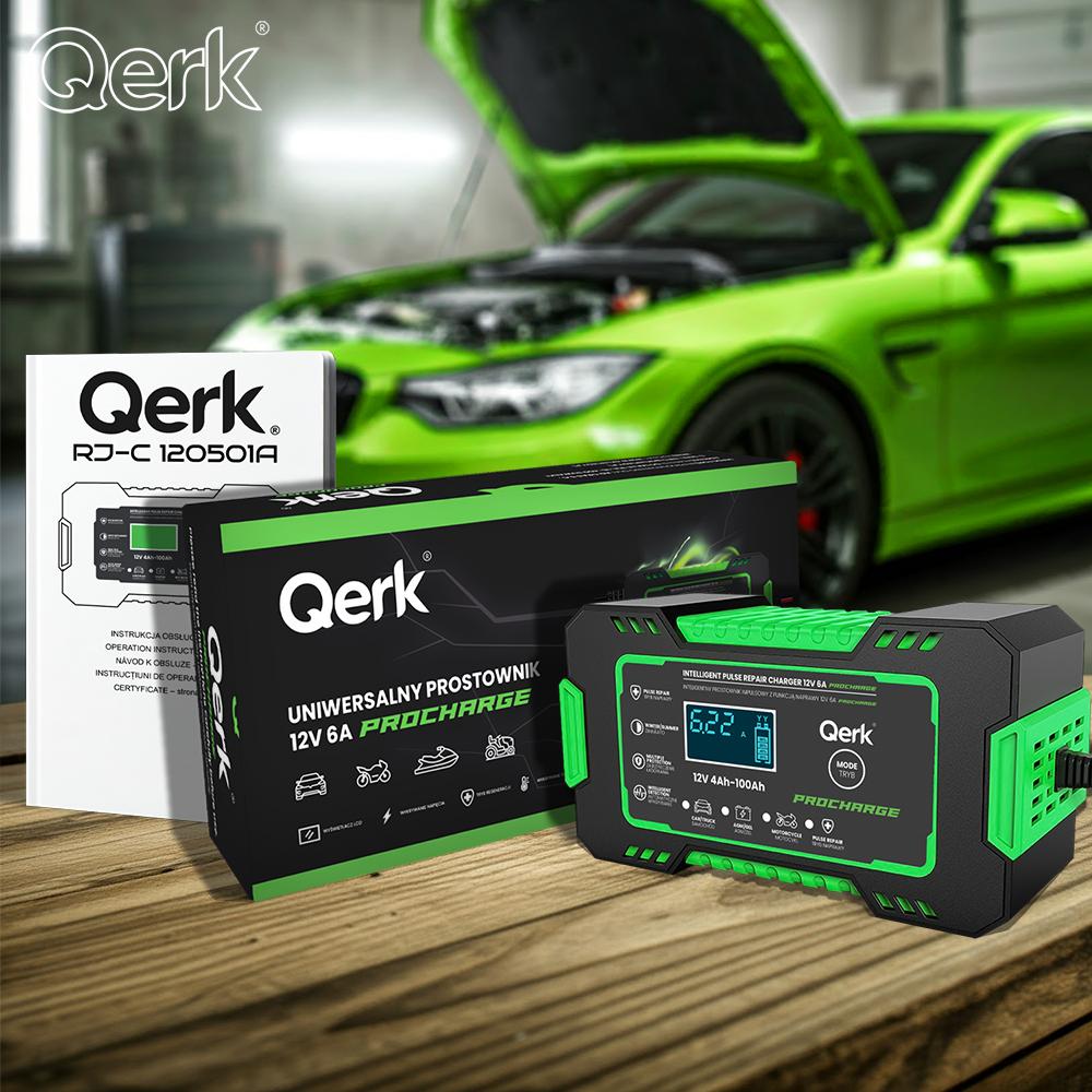 Qerk Rj-C 120501A 12V 6A Pulsed Car Battery Charger With Battery Repair Function