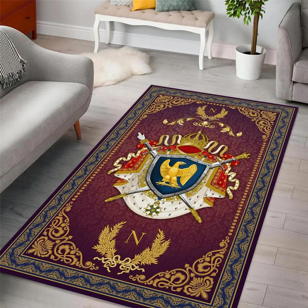 Napoleon Coat Of Arms Rug carpet Square Anti-Skid Area Floor Mat 3D Rug Non-slip Mat Dining Room Living Room Soft Bedroom Carpet