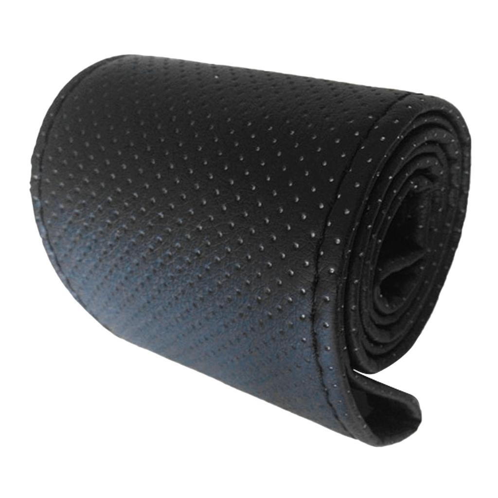 Universal Car Steering Wheel Cover Hand Sewing Perforated Microfiber Leather Steering Wheel Cover for 38cm Diameter