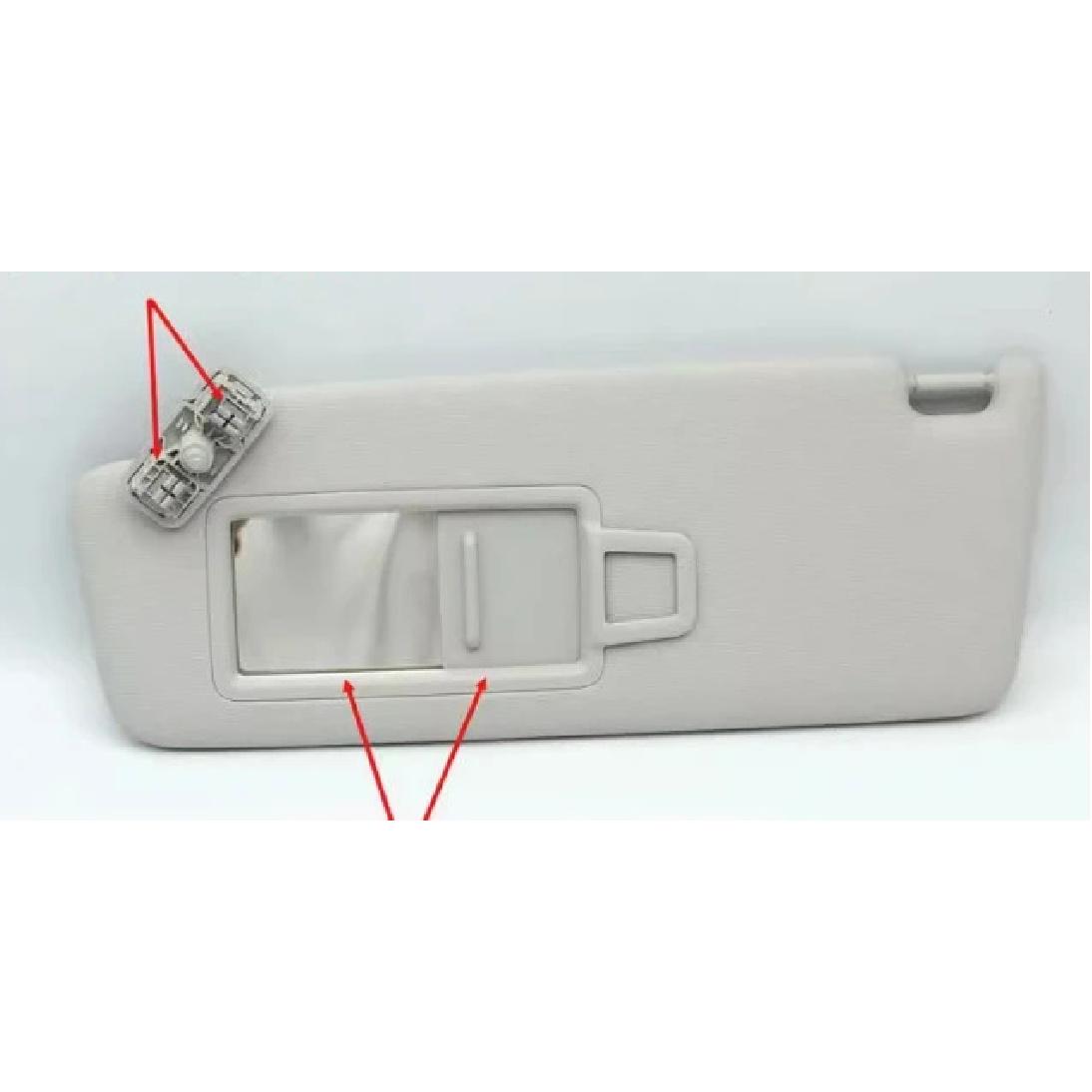 

Sun Visor with Make-up Mirror Cover for Skoda Rapid Rapid Spaceback Octavia 2015- Karoq Kamiq 5GG857551D Rapid 13-16 L Gray