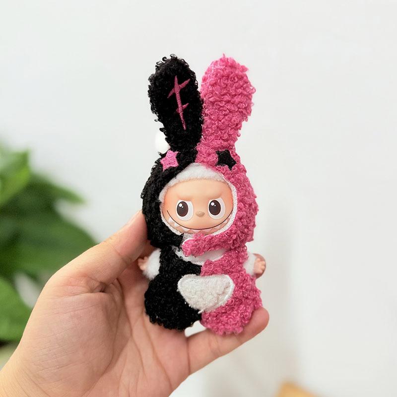 Mini Version 4.0 Vinyl Face Plush Blind Box Doll Clothes Christmas Set Small Nose Gaga Heart Bottom Password