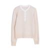 S Family French Chic Long Sleeve Knit Top: Minimalist Spring/Autumn Round Neck Shirt
