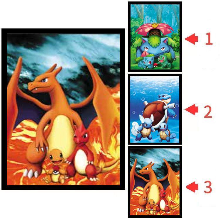 Hello Kitty & One Piece 3D Lentikulärt Pokemon-affisch