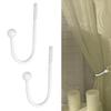 2/4pcs Curtain Holdbacks Decorative Drapery Holdbacks Wall Mounted Tieback Hook Drapery Door Hanger Easy to Install