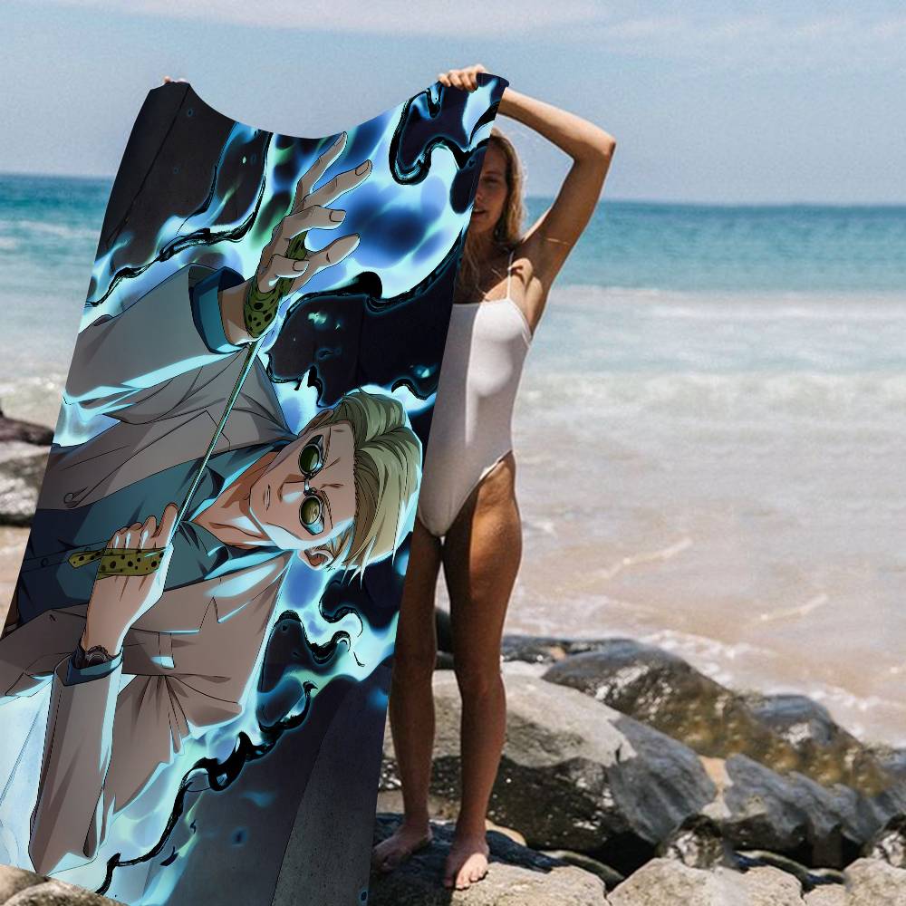 Anime Nanami Kento Beach Towel Colorful Bath Towels for Girl Microfiber Quick Dry Sand Free Beach Yoga Spa Gym Pool