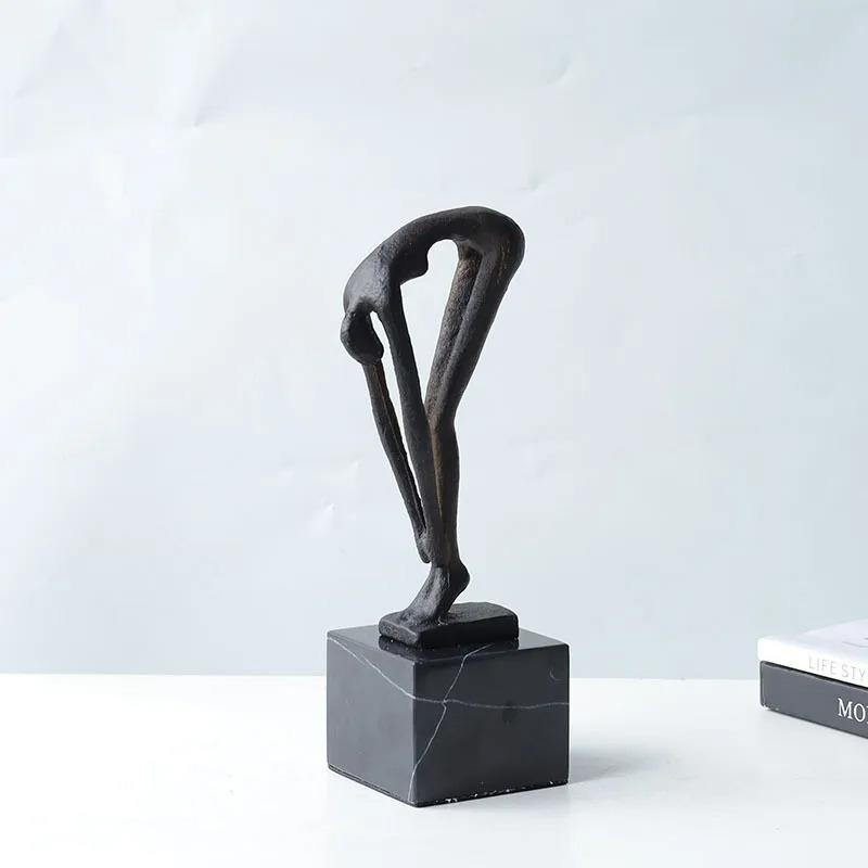 Artigianato in Metallo Figura di Movimento Creativa Sportivo di Immersione Scultura Astratta Nuotatore Statuetta Metallica Decorazione per la Casa