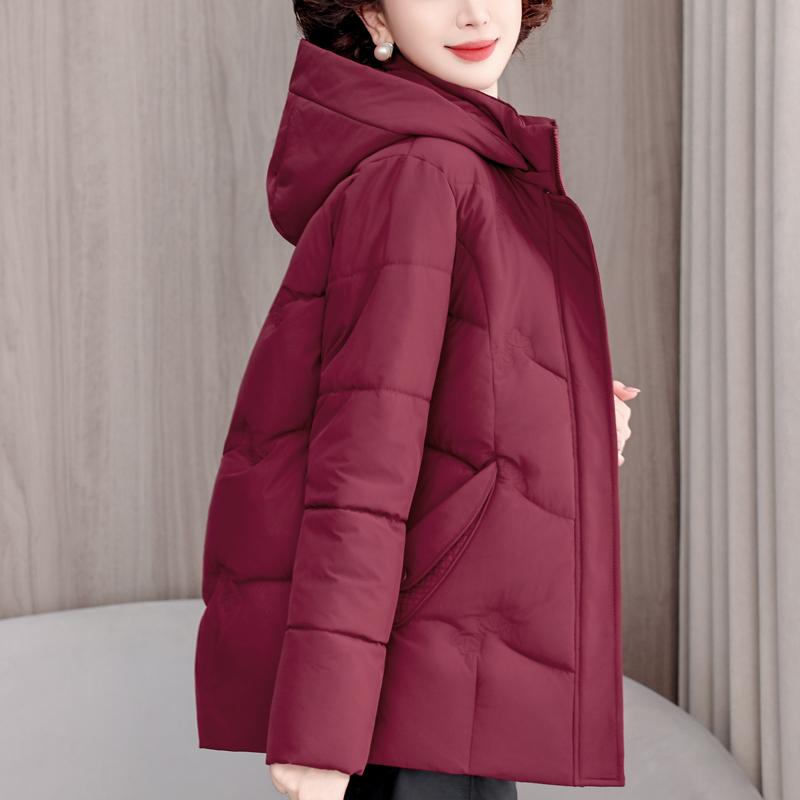 Mărimi Mari XL-5XL Jachete de Iarnă pentru Femei de Vârstă Mijlocie cu Glugă Elegante Largi Groase Călduroase Parka Scurtă Paltoane Femeiești