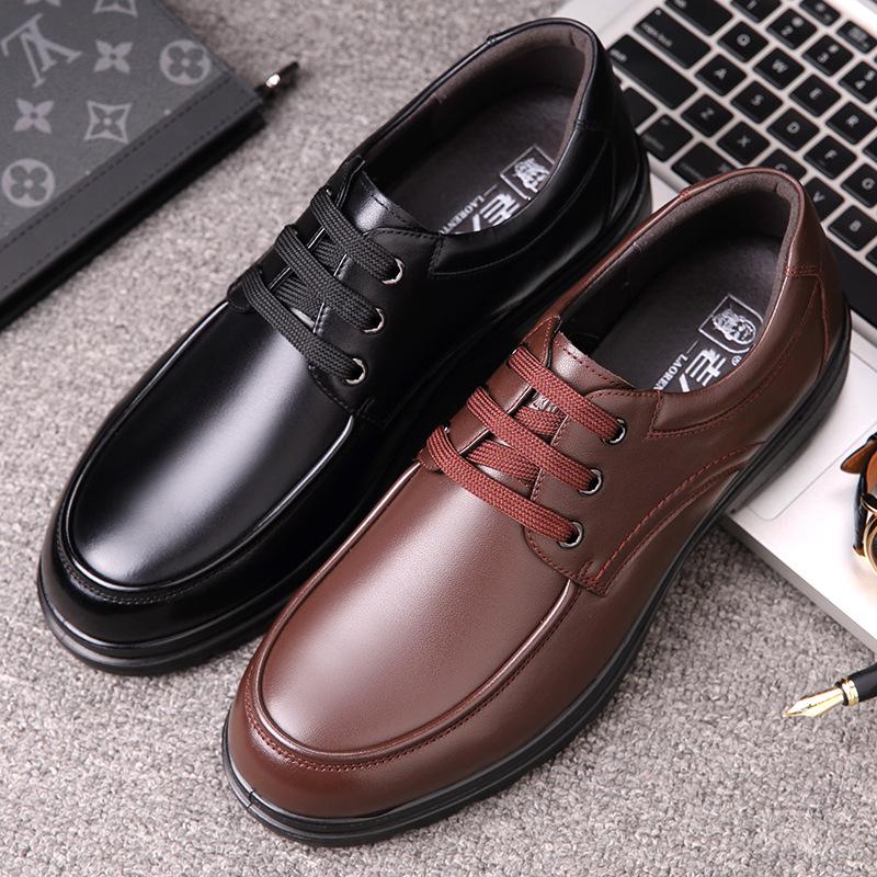 Old man's head men's shoes, spring business casual leather shoes men's work soft-soled leather shoes men JFC9603903