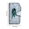 Fashion Astronaut Print Long Wallet Portable Card Holder Purse for Daily Use